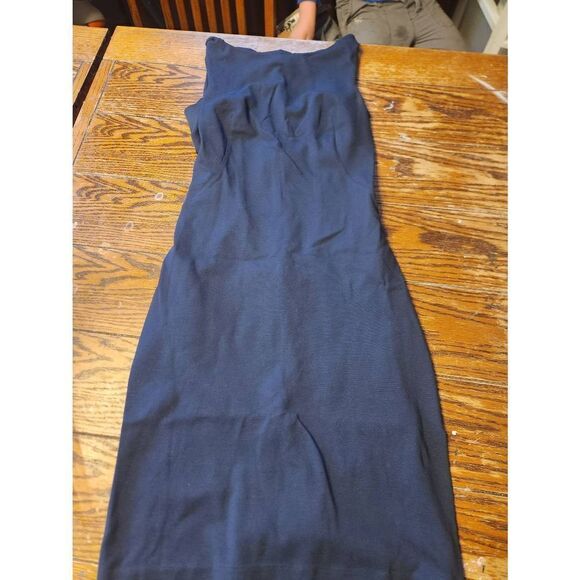MM Lafleur Lydia Sheath Dress Twisted Straps Galaxy Navy Blue sz 2 - Picture 2 of 5